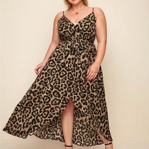 SHEIN Animal Print Maxi Dress